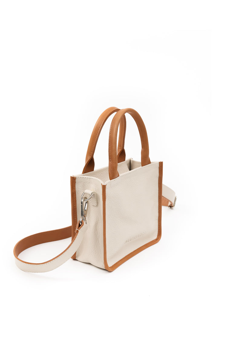 Cartera Jacinta <br/> Marfil con Camel