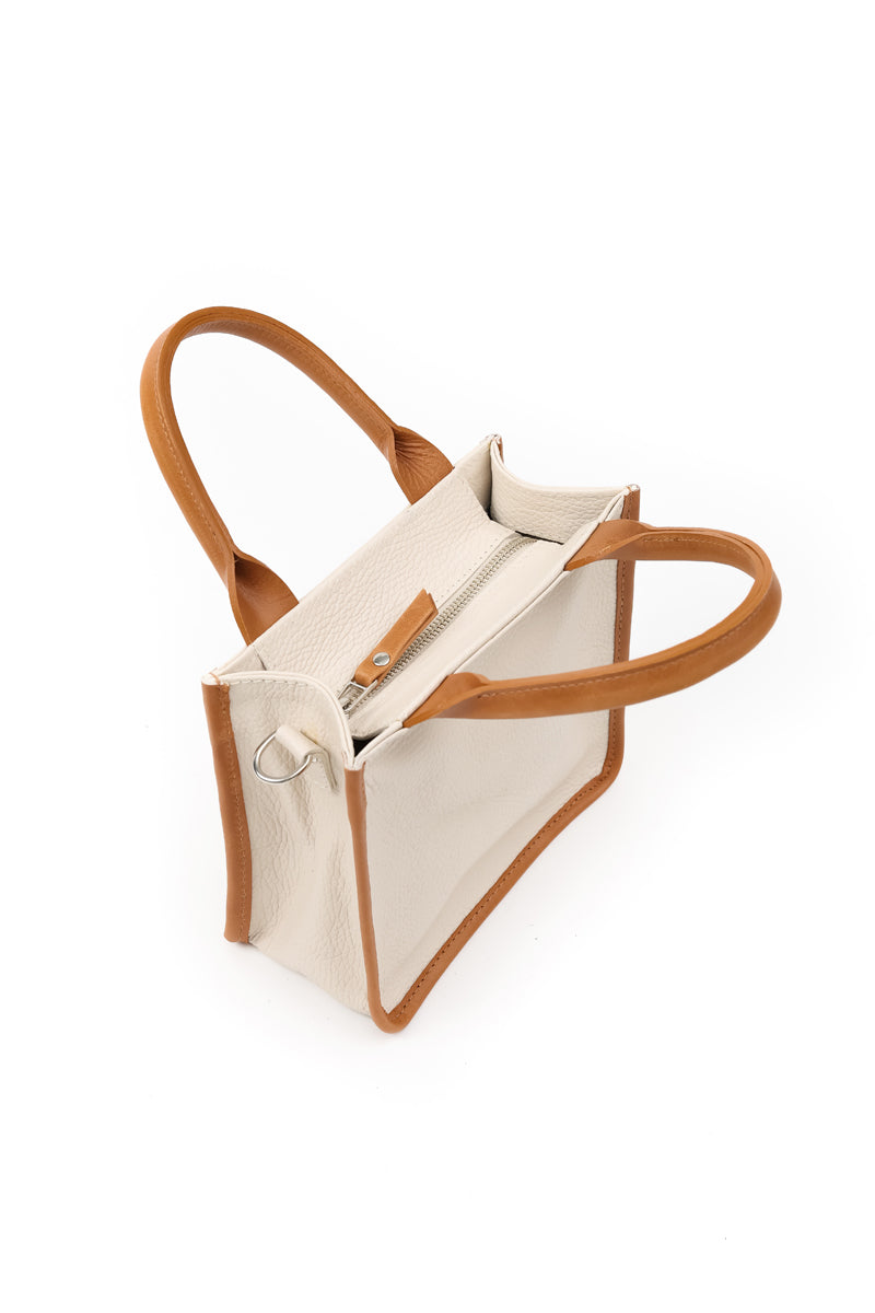 Cartera Jacinta <br/> Marfil con Camel