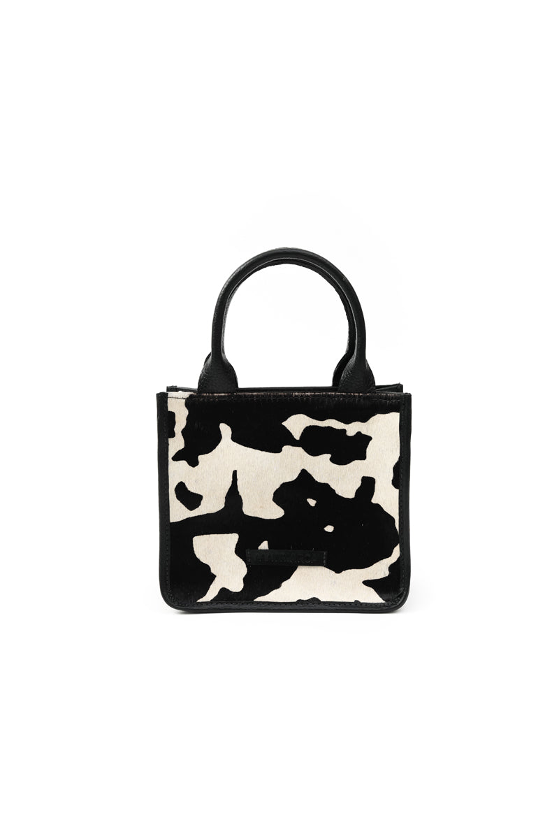 Cartera Jacinta <br/> Pelo Vaca con negro