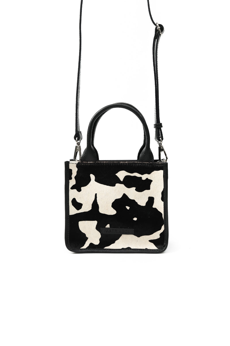 Cartera Jacinta <br/> Pelo Vaca con negro