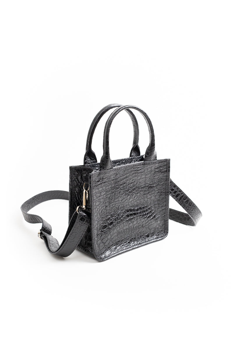 Cartera Jacinta <br/> Negro Croco