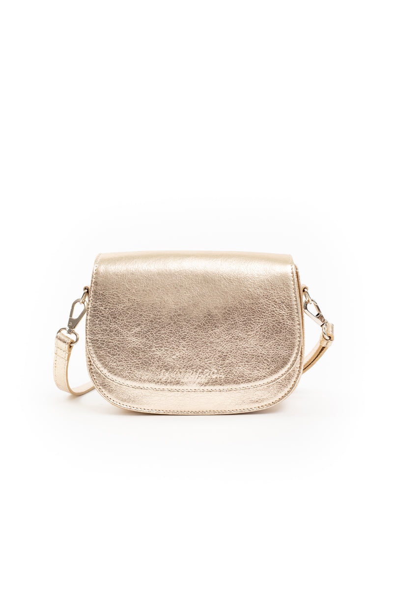 Cartera Amanda <br/> Dorado champaña craque