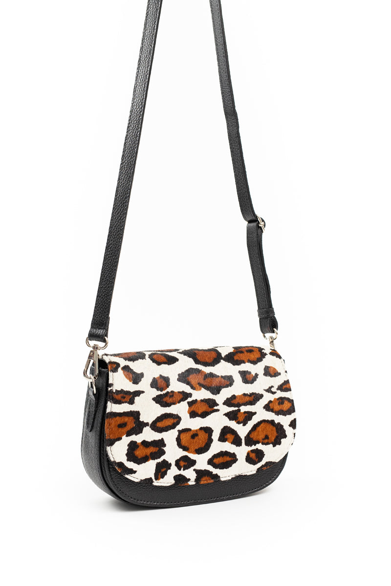 Cartera Amanda <br/> leopardo blanco