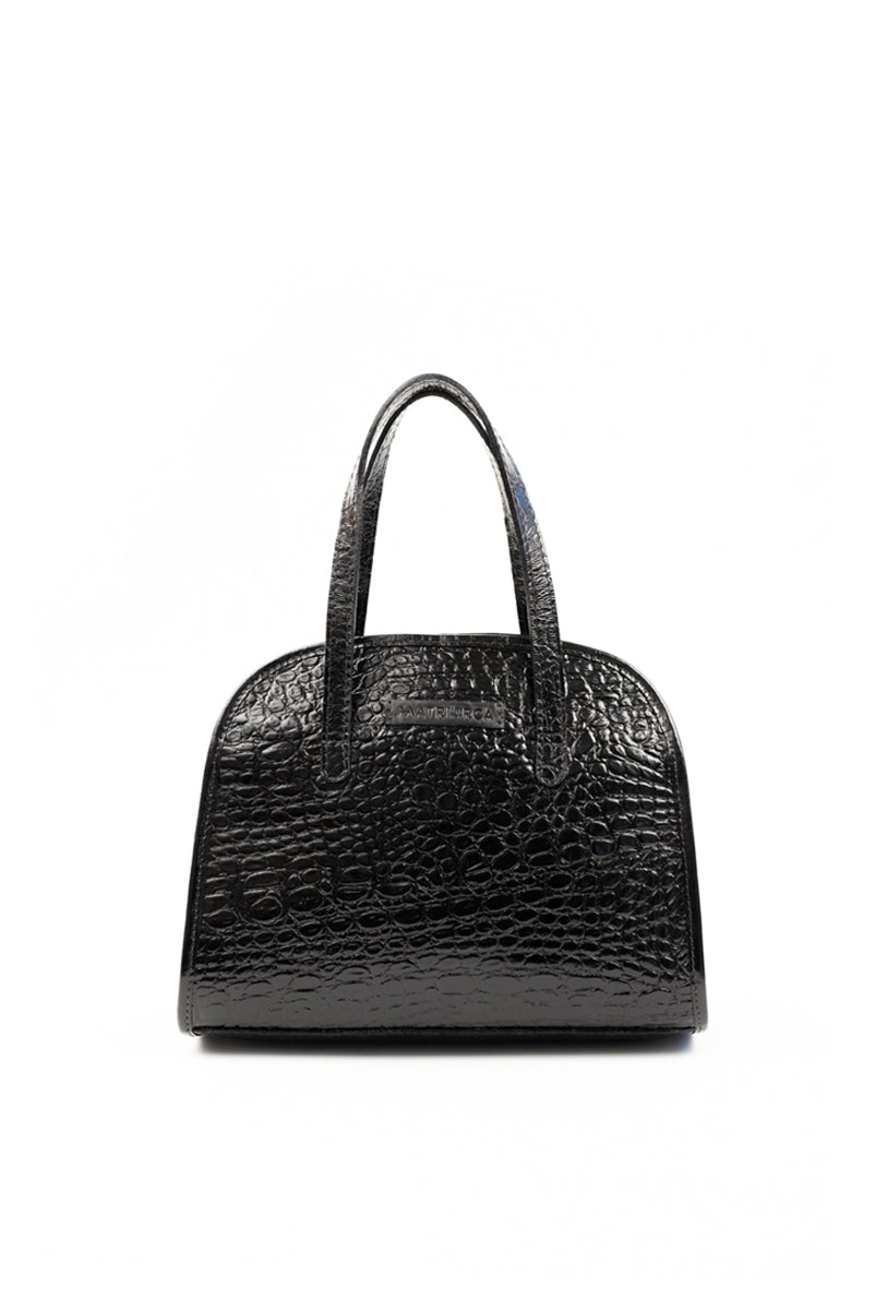 Cartera Josefa <br/> Croco Richato Negro