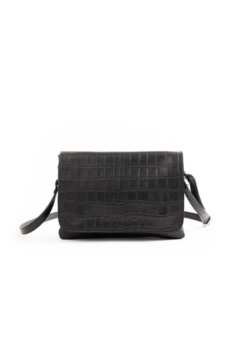Cartera Jose <br/> Croco Negro