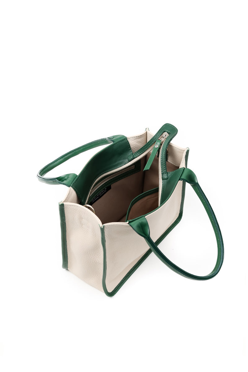 Cartera Teresa <br/> Marfil con Verde