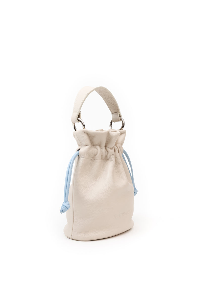 Cartera Aurora <br/> Marfil con celeste