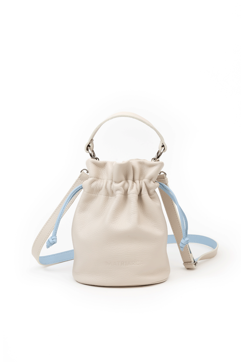 Cartera Aurora <br/> Marfil con celeste