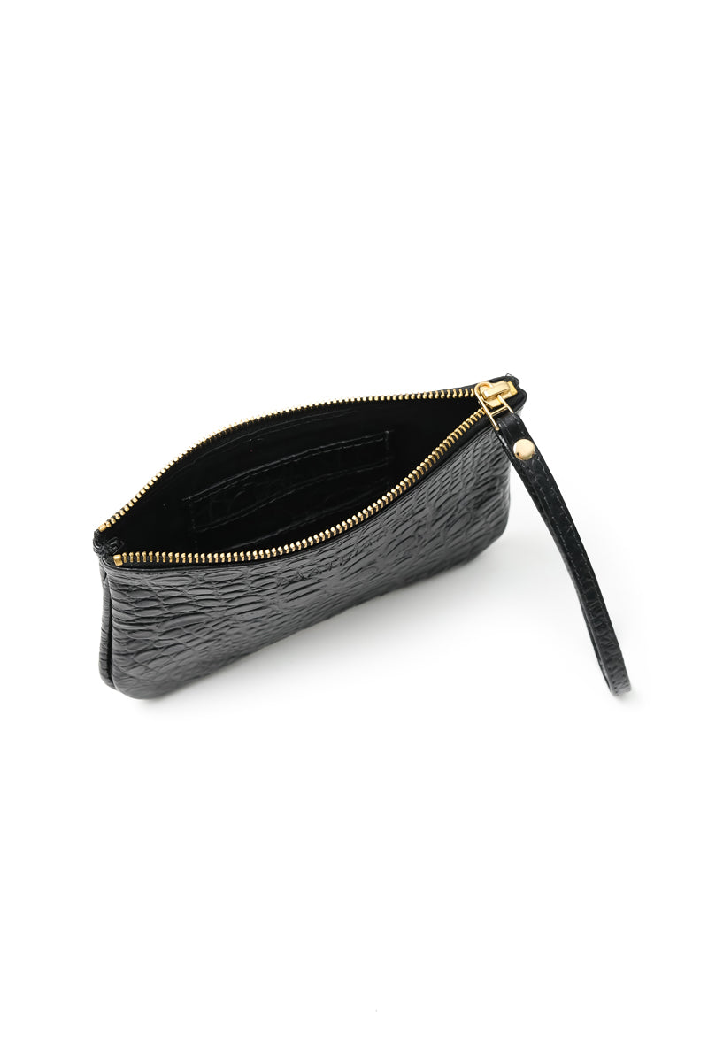 Mini Clutch<br/> croco negro