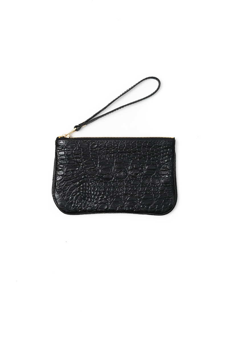 Mini Clutch<br/> croco negro