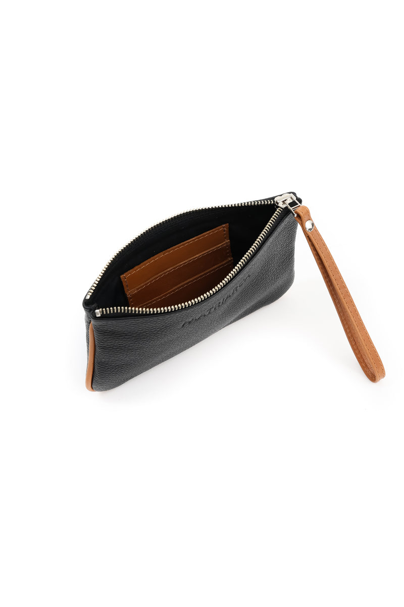 Mini Clutch<br/> Negro con camel