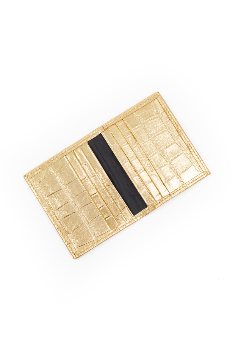 Porta documentos <br/> Croco Dorado