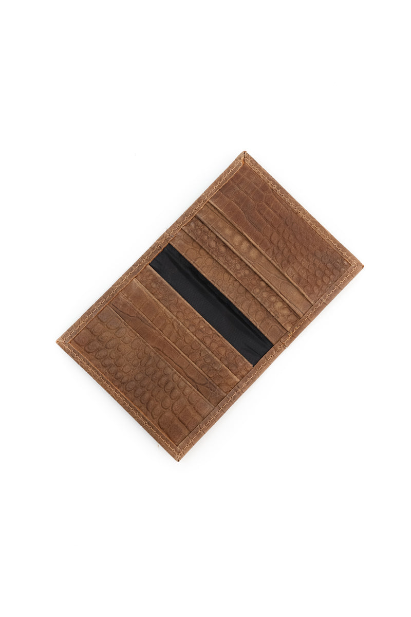 Porta documentos <br/> croco café