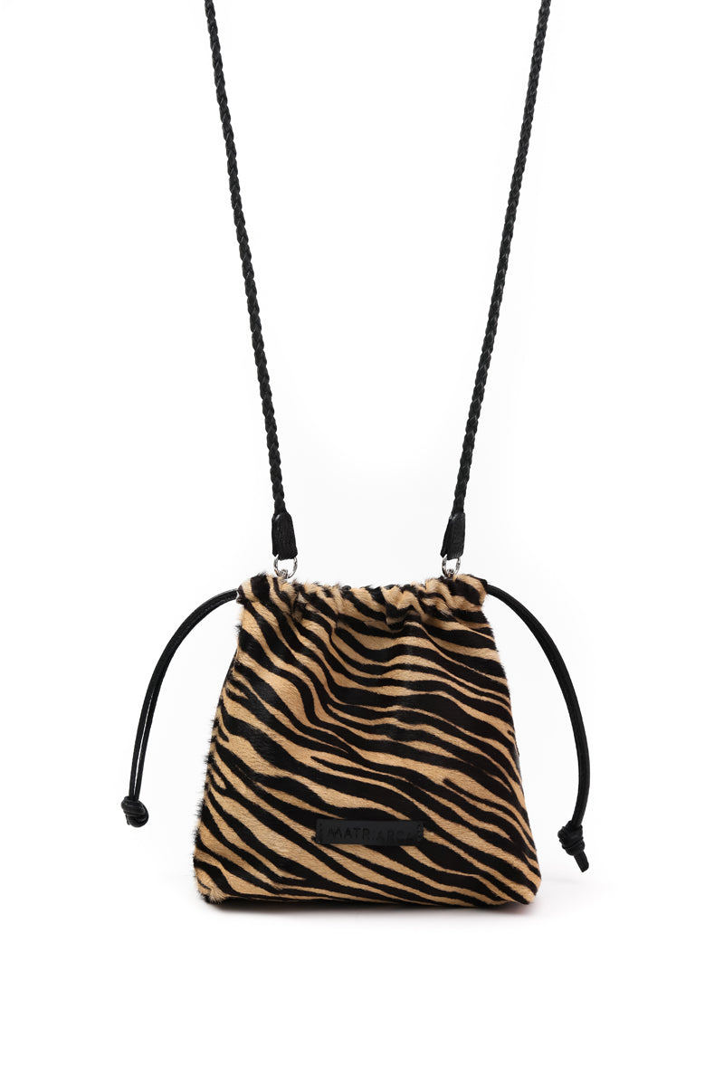 Cartera Clara &lt;br/&gt; Pelo Cebra con Negro