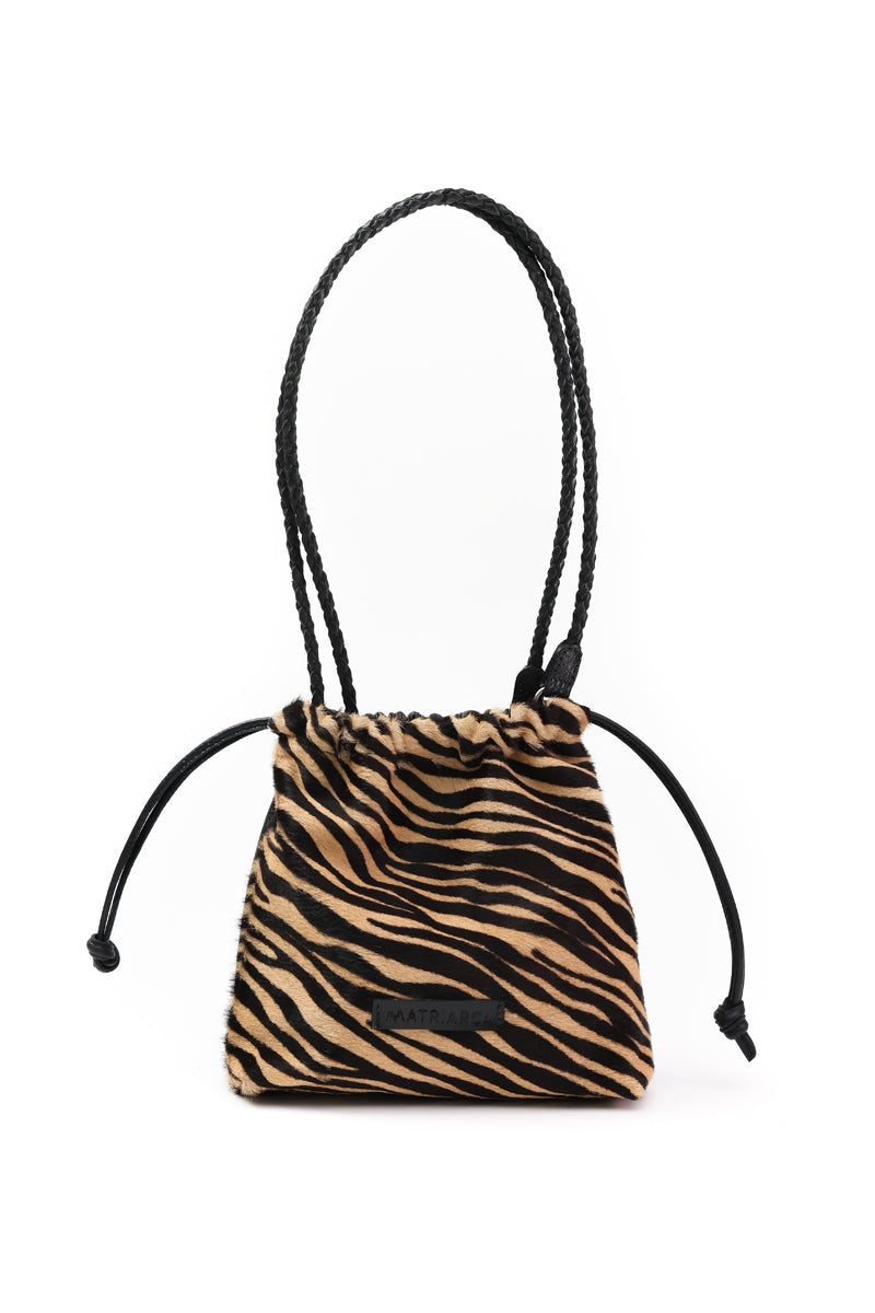 Cartera Clara &lt;br/&gt; Pelo Cebra con Negro