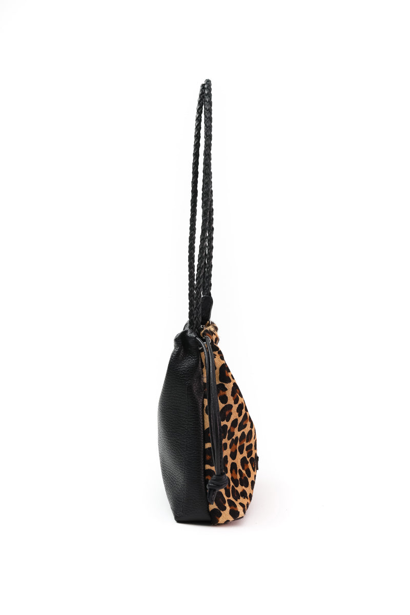 Cartera Clara &lt;br/&gt; Pelo Leopardo con Negro