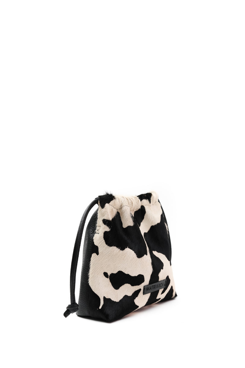 Cartera Clara &lt;br/&gt; Pelo Vaca con Negro