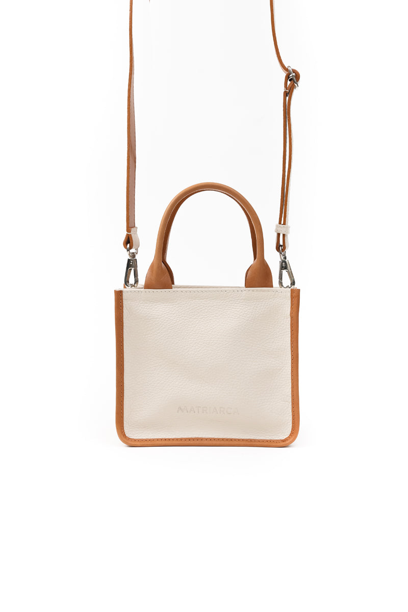 Cartera Jacinta <br/> Marfil con Camel