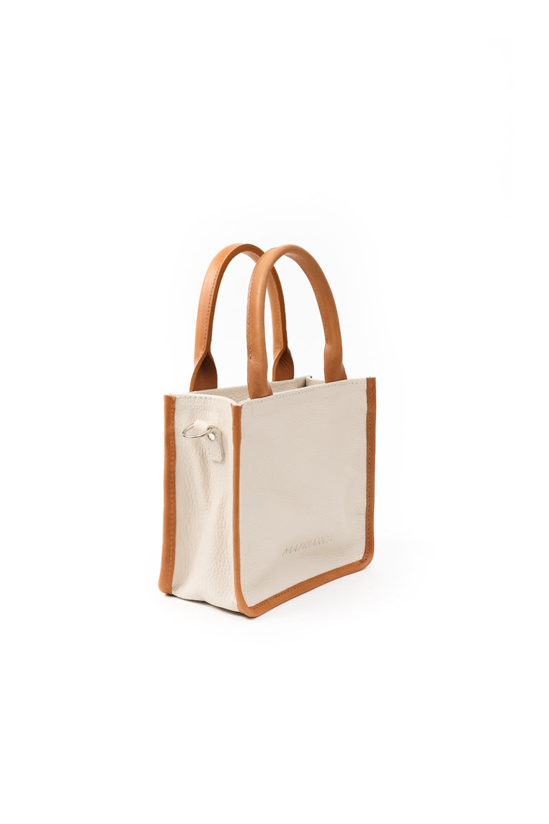 Cartera Jacinta <br/> Marfil con Camel