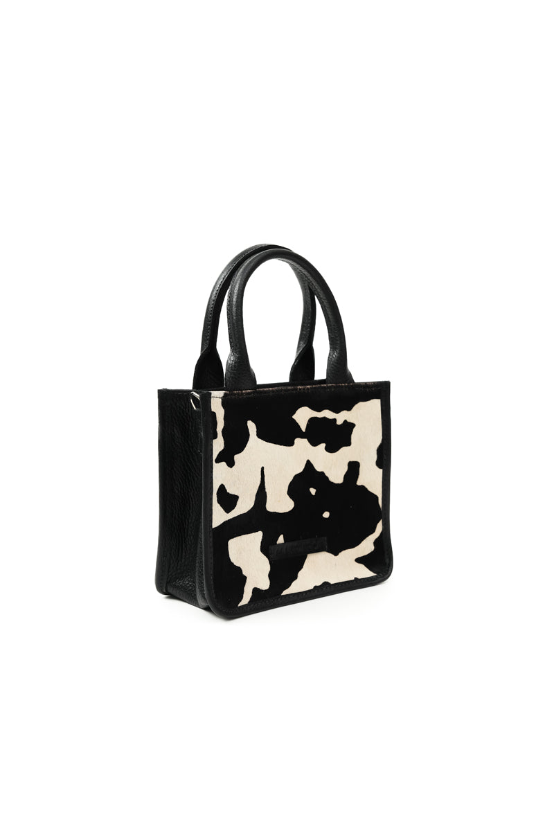 Cartera Jacinta &lt;br/&gt; Pelo Vaca con negro