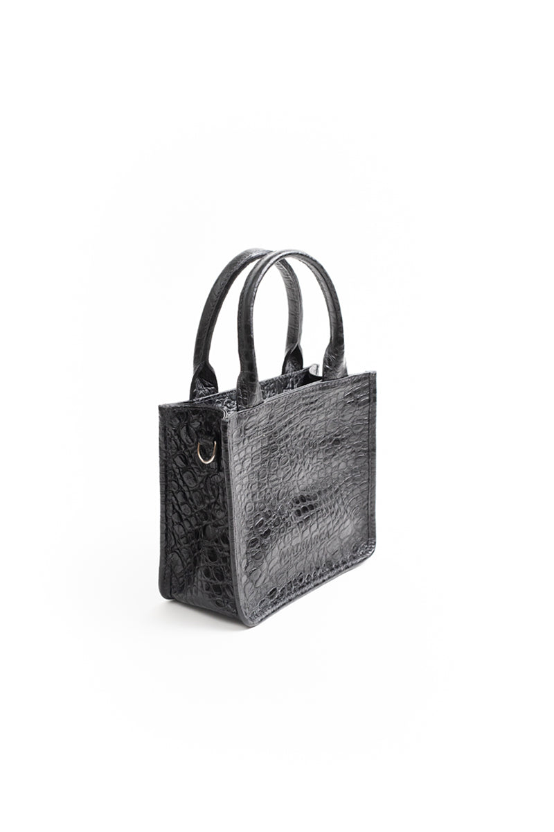 Cartera Jacinta <br/> Negro Croco