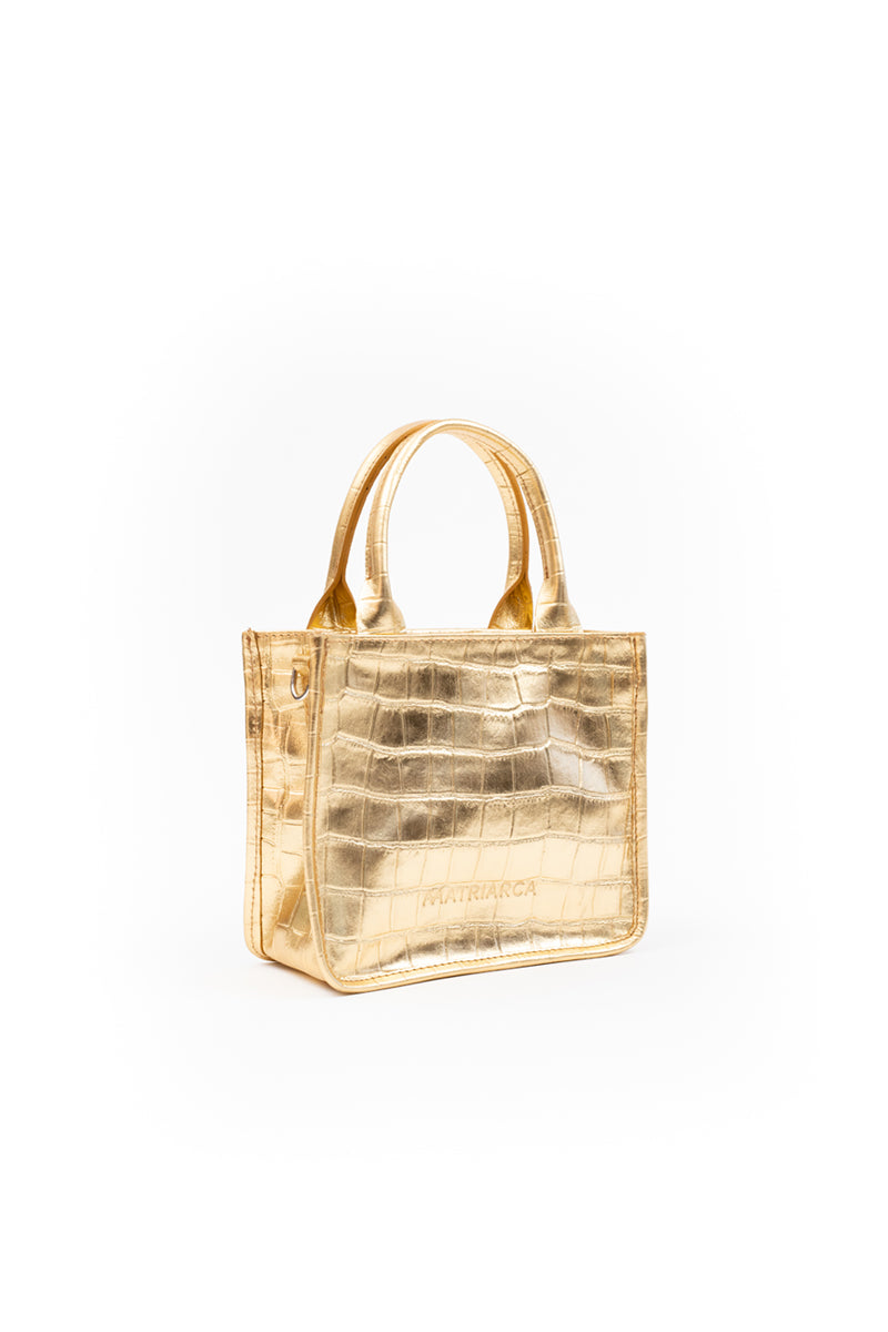 Cartera Jacinta <br/> Croco Dorado