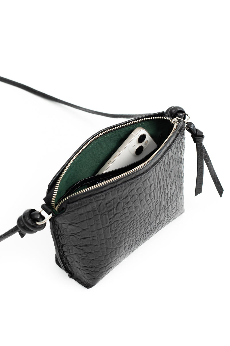 Cartera Lia &lt;br/&gt; Croco negro