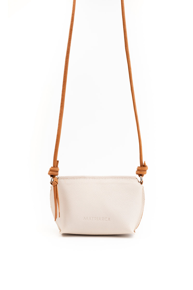 Cartera Lia <br/> Marfil con camel