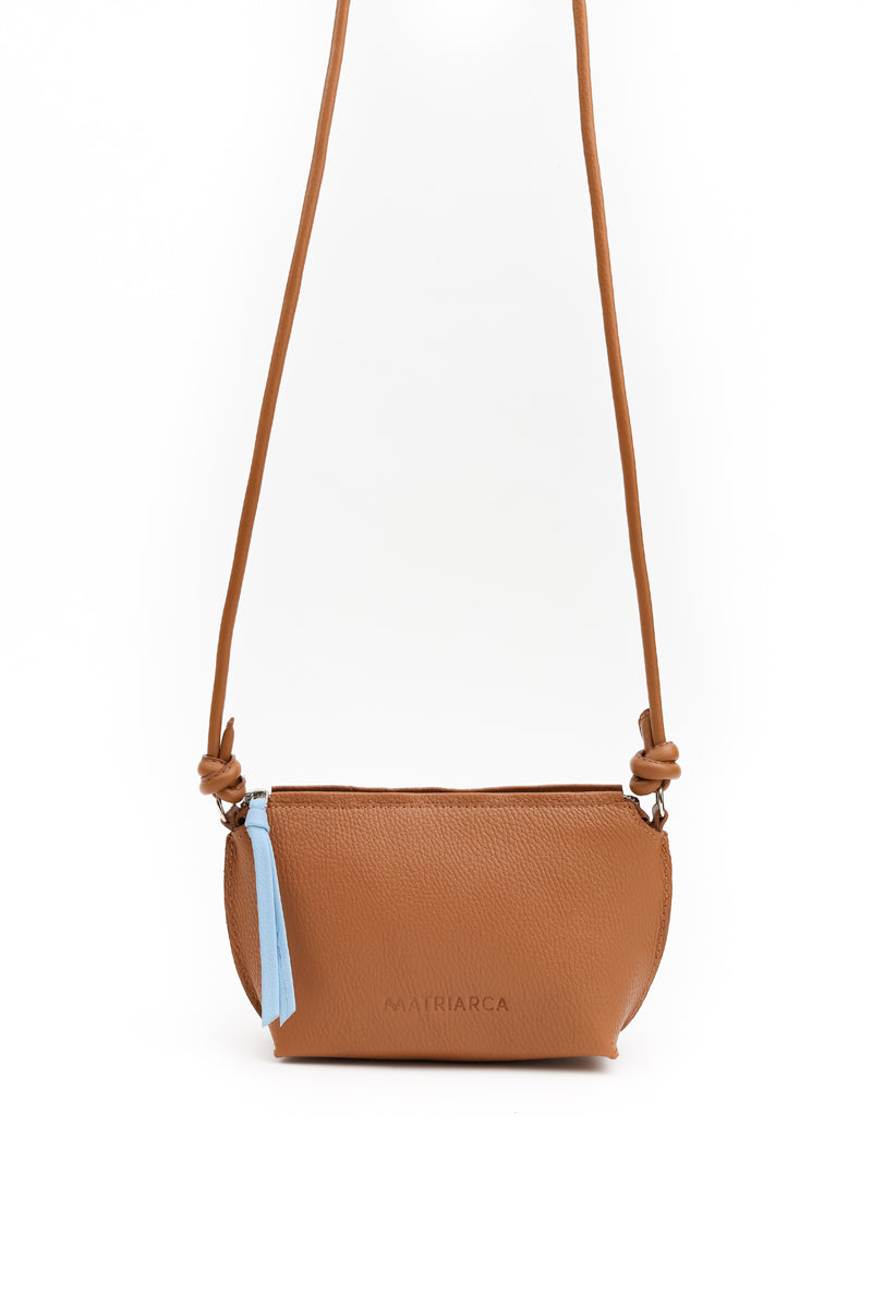 Cartera Lia <br/> Camel con celeste