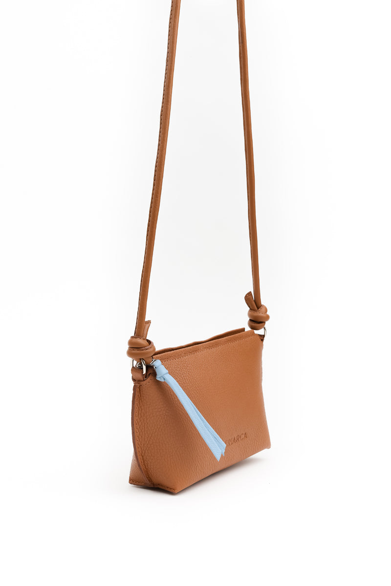 Cartera Lia <br/> Camel con celeste