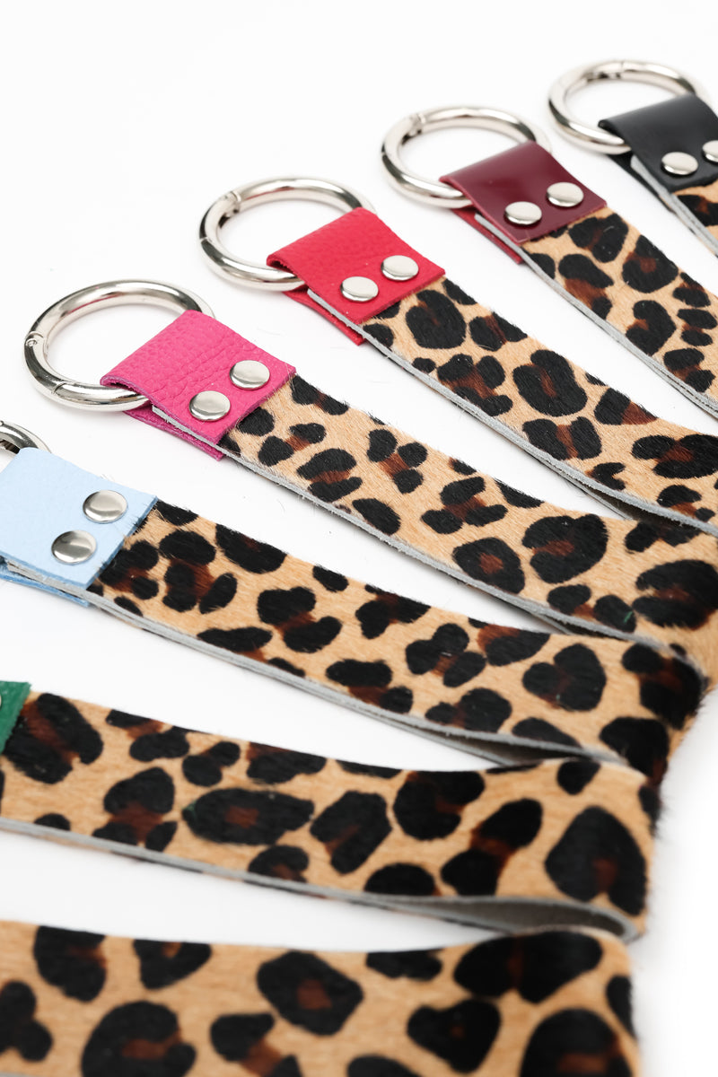 Llavero argolla pelo leopardo