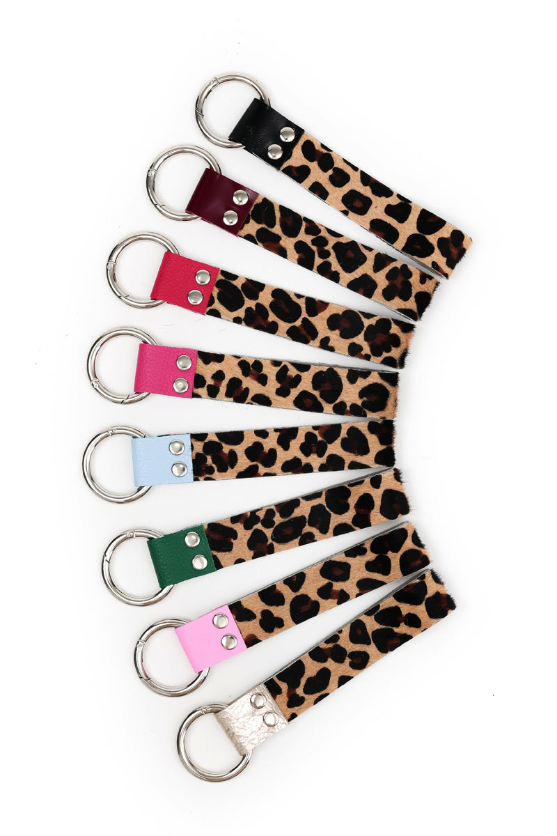 Llavero argolla pelo leopardo