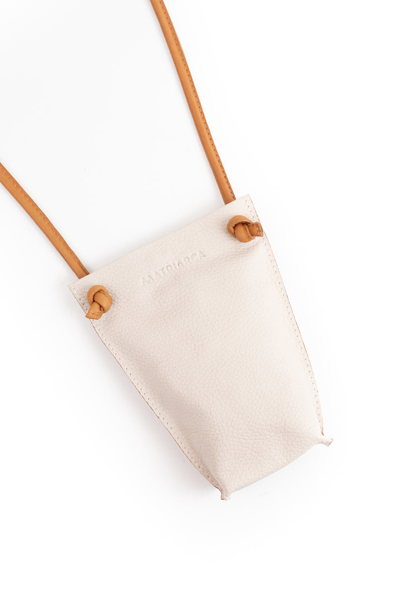 Porta celular NUEVO Sofía <br/> Marfil con camel