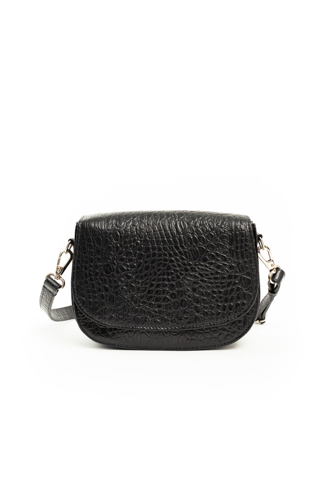 Cartera Amanda <br/> croco negro