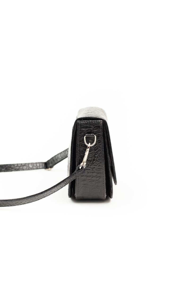 Cartera Amanda &lt;br/&gt; croco negro