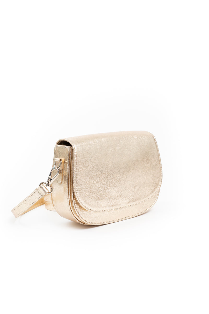 Cartera Amanda <br/> Dorado champaña craque