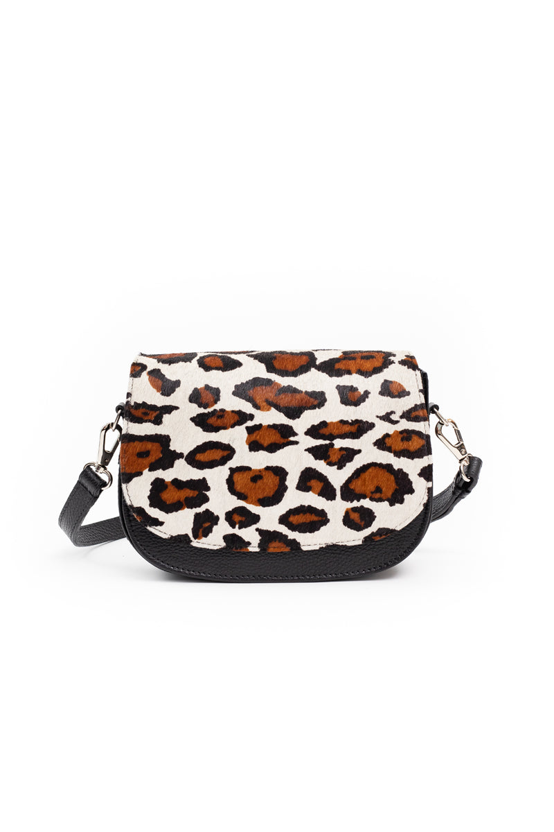 Cartera Amanda <br/> leopardo blanco