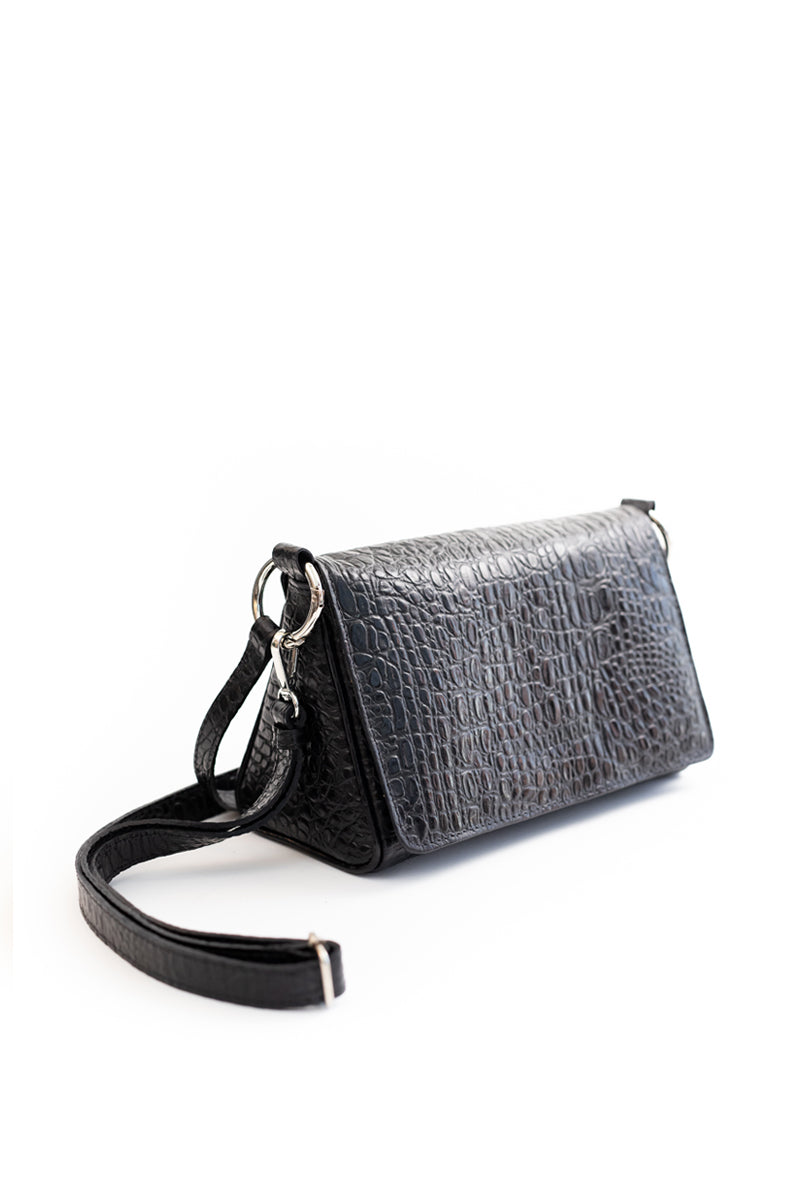 Cartera Caimán Lomo Negra CA11805
