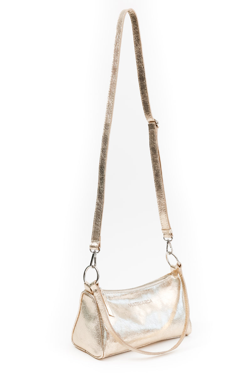 Cartera Julieta <br/> Dorado Champaña Craque