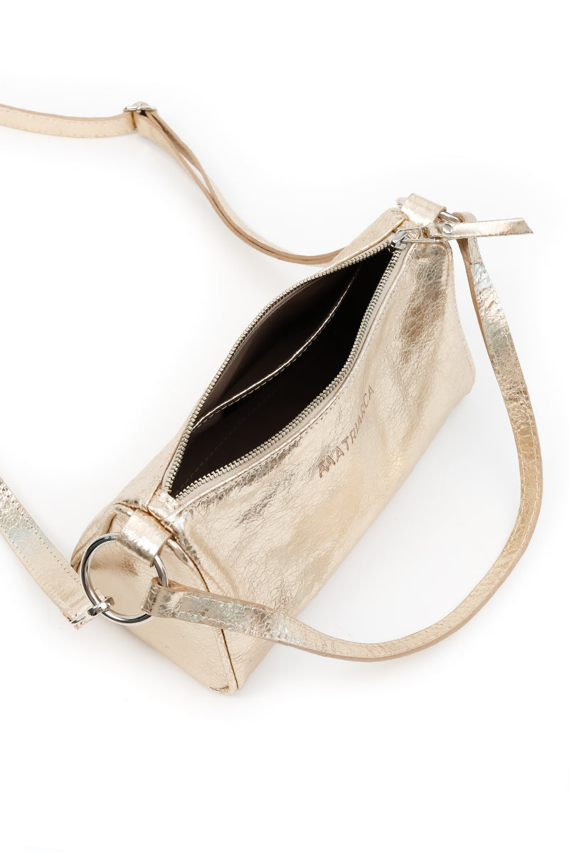 Cartera Julieta <br/> Dorado Champaña Craque