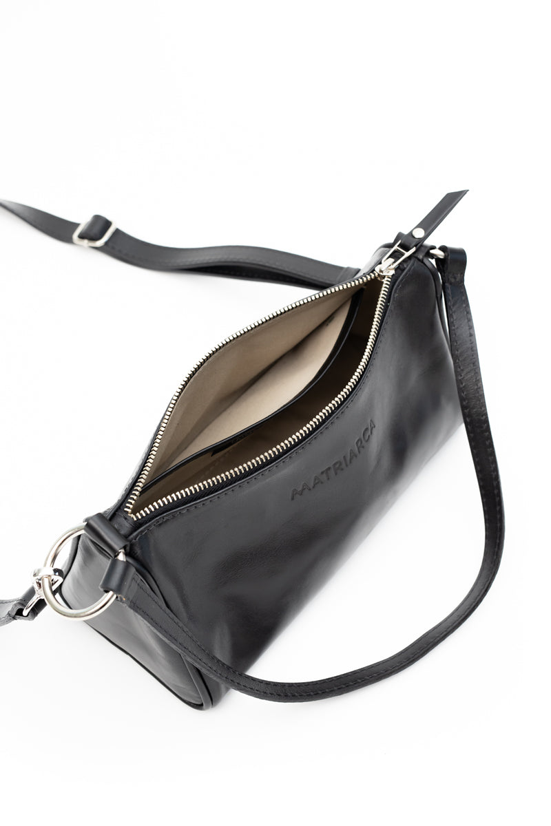 Cartera Julieta <br/> Negra Lisa