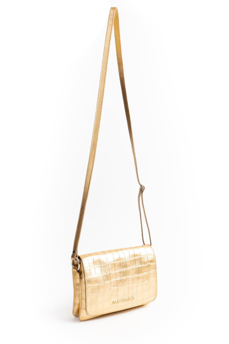 Cartera Jose &lt;br/&gt; Croco Dorado