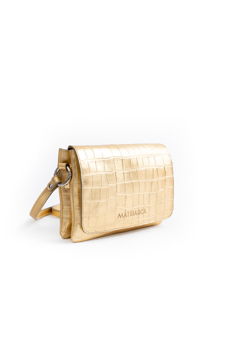 Cartera Jose <br/> Croco Dorado