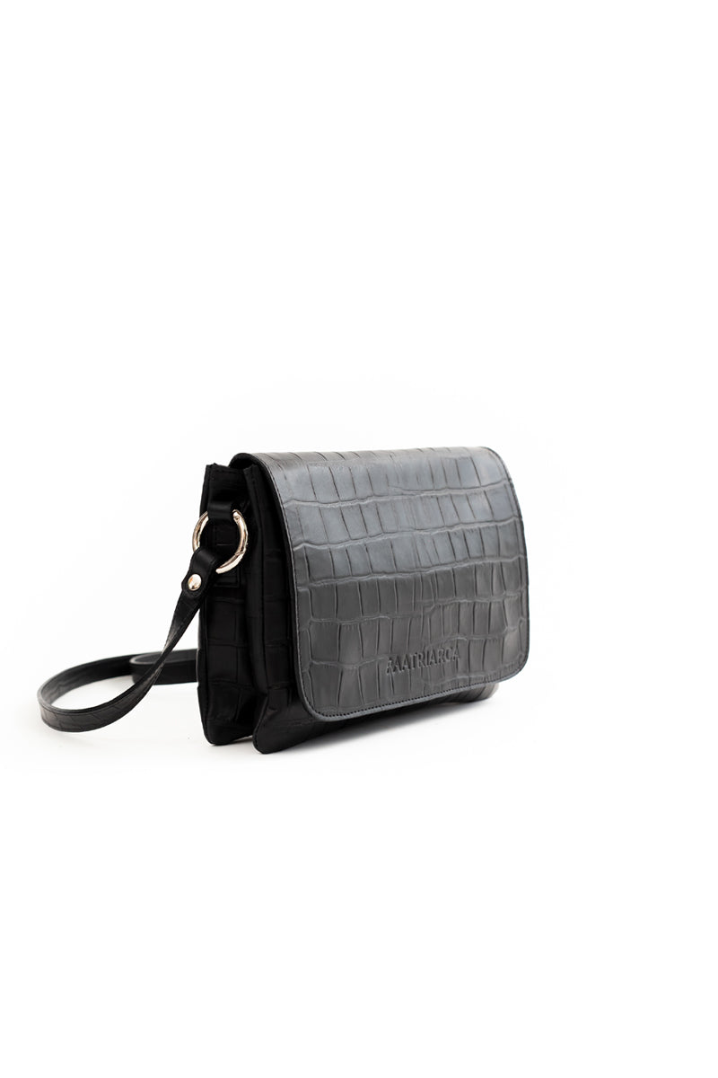 Cartera Jose <br/> Croco Negro