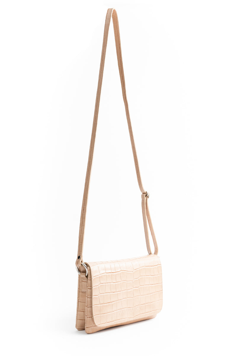 Cartera Jose <br/> Croco Beige