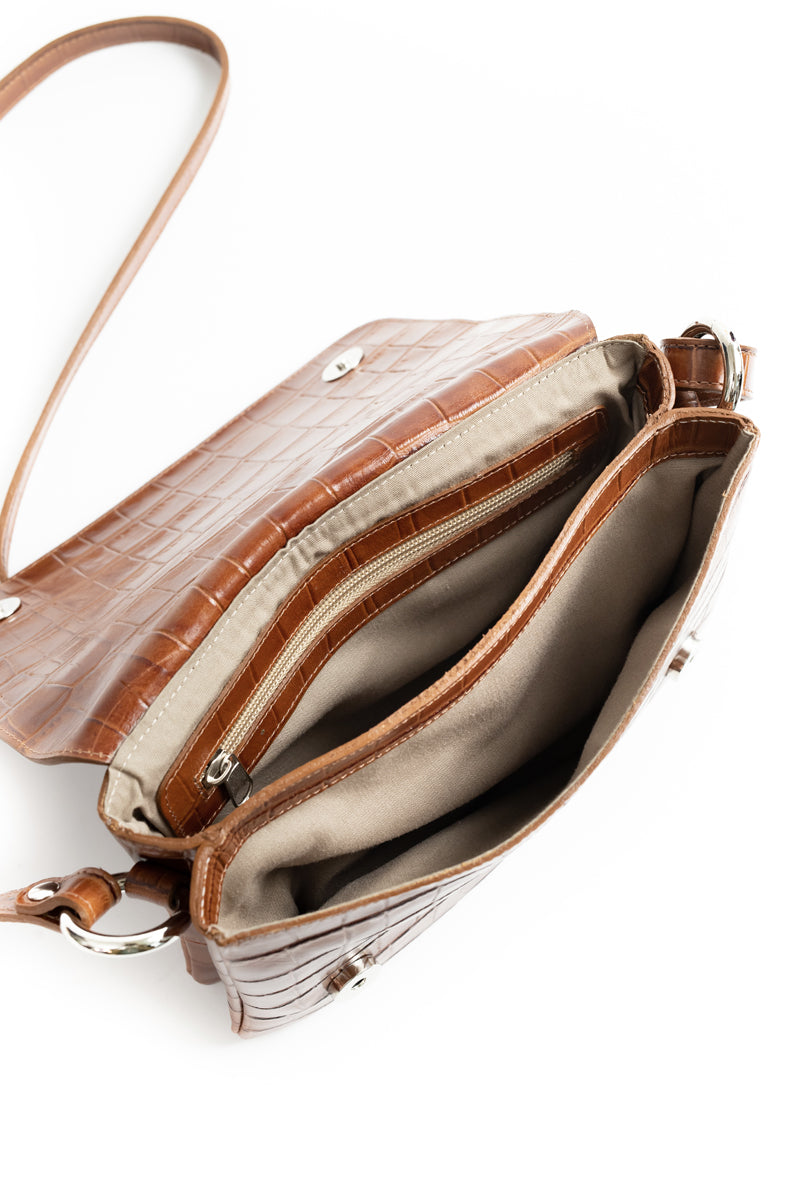 Cartera Jose <br/> Croco Toffee