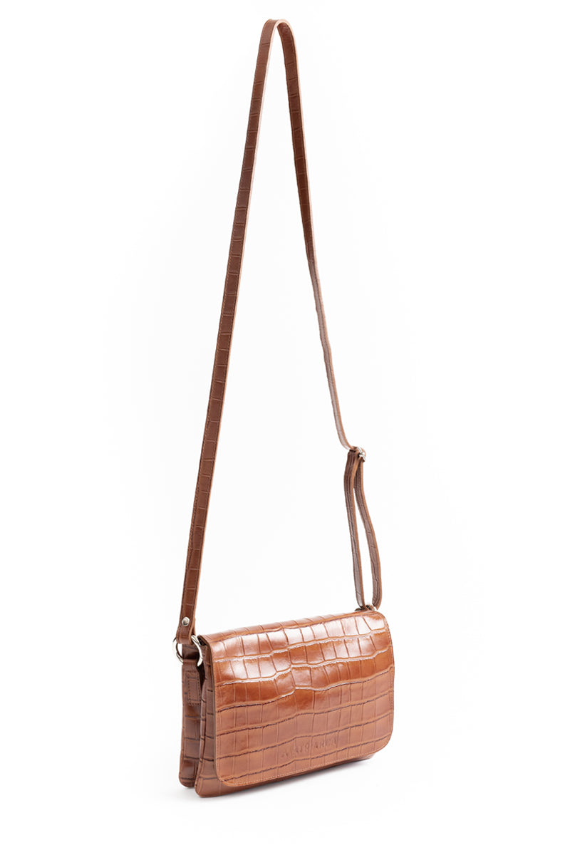 Cartera Jose <br/> Croco Toffee