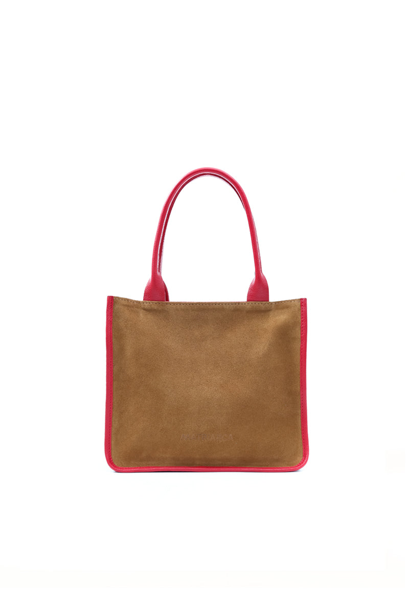 Cartera Teresa <br/> Camel con rojo