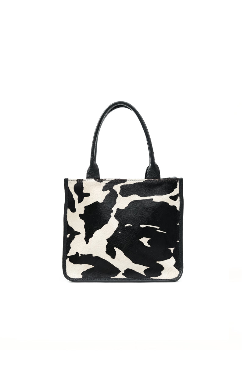 Cartera Teresa <br/> Print Vaca con Negro
