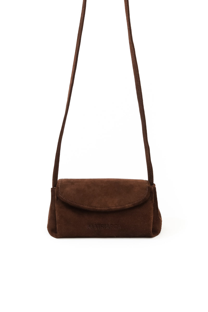 Cartera Zoe <br/> Gamuzón chocolate